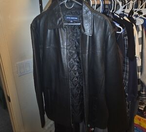John Ashford Men's Black Leather Jacket